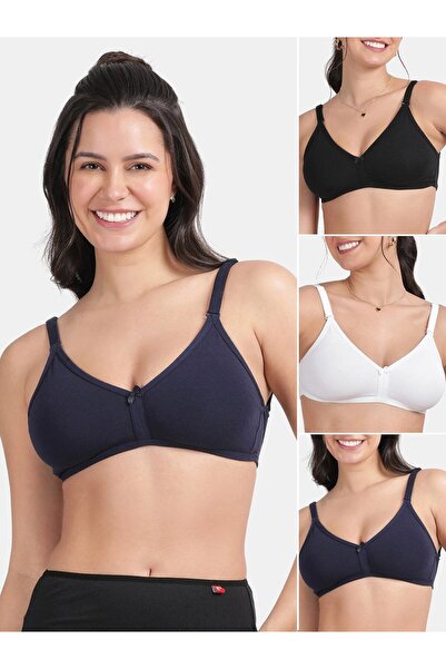 Envie By Styli Pack of 3 - Solid Backless Non-Padded Bra