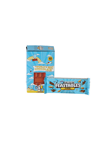 Mrbeast Mr. Beast Bademli Sütlü Çikolata 60 Gr. 10 Adet (1 Kutu)