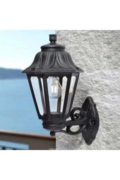 Ecco Black Wall Lantern E27 Bulb - National Industry