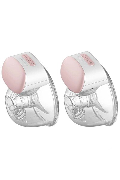 BEBEBAO 2-Piece Electric Portable Wearable Breast Cup 240 ml BPA-Free 3 Modes 10 Suction Levels - Pi