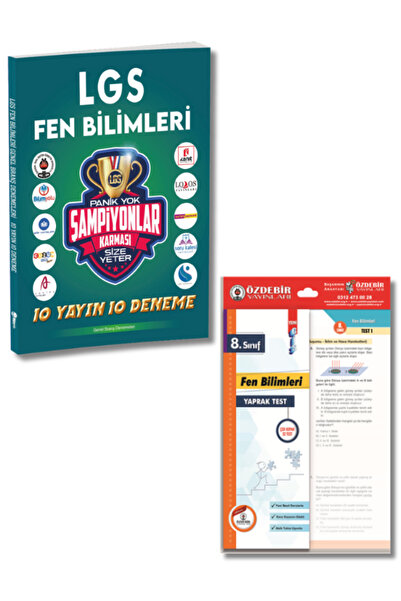 ÖZDEBİR YAYINEVİ Şampiyonlar Karması 8.Sınıf LGS Fen Bilimleri 10 lu Deneme v...