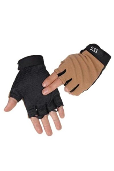 5.11 Tactical Taktik Eldiven Yarım Parmak Dağcı Avcı Sporcu Bej L