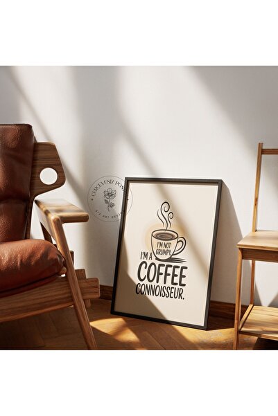 512 STORE Estetik Tasarım Coffe Çizim Modern Duvar Dekor Çerçevesiz Kuşe Kağı...