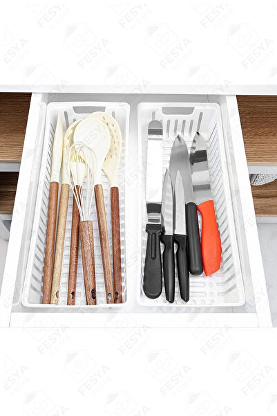 Fesya Home LIZE 2 komada beli držač za kašike, korpa za držač noževa u fioci,...
