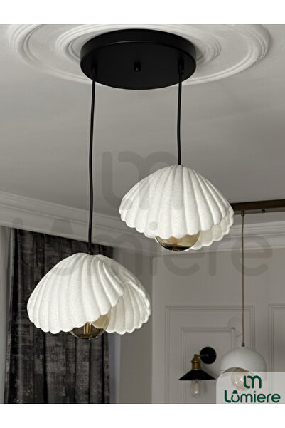 lumiere Design İnci Iskandinav &bohem Tarz 2'li Sarkıt Avize -Profesyonel Tas...