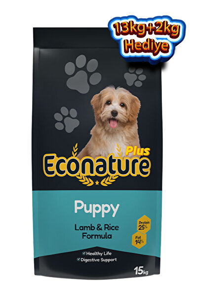 Econature Plus Yavru Kuru Köpek Maması (Puppy) - Kuzu Etli - 13+2 kg Hediye