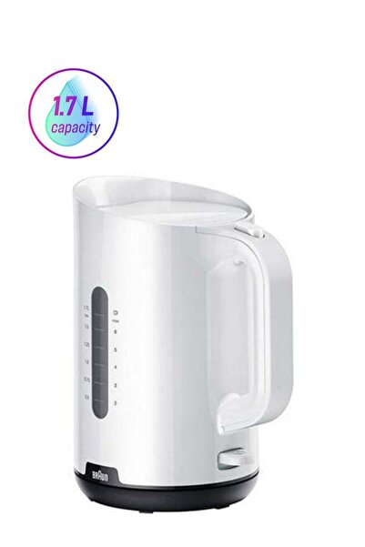 Brown Electric Kettle, Washable Anti-Scale Filter 1.7 L 2200 W