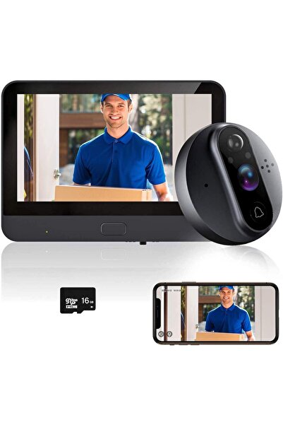 Generic Wi-Fi Smart Video Peephole Camera, Digital Door Viewer with Night Vision and Motion Detection