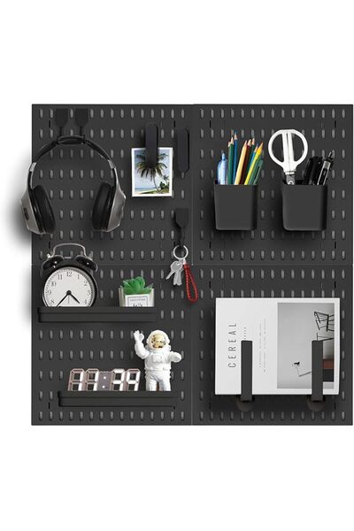 Arabest Your Space With A Versatile Pegboard Kit,Gaming Setup With Customizable Hanging Solutions (Black)