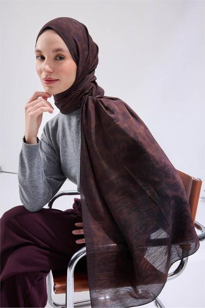 Silk Home Urban Hours Harmony Chocolate Brown Mayda Shawl 190X70
