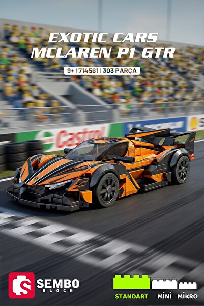 Sembo Block Exotic Cars McLaren P1 GTR Yapı Bloğu Seti – 303 Parça