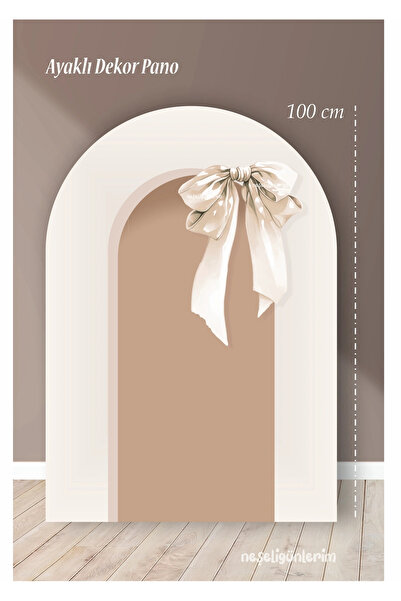 neşeli günlerim Fundal cu suport tematic cu fundă cremă 100 cm |   Design |   Ușă |   Camera |   Decor