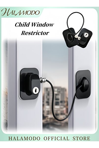 HALAMODO قفل أمان للنوافذ الجانبية للأطفال، قفل ثلاجة مقاوم للكسر، قفل باب ثل...