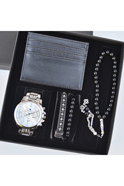 Polo Cüzdanlı Tespihli Erkek Saat Seti 3708