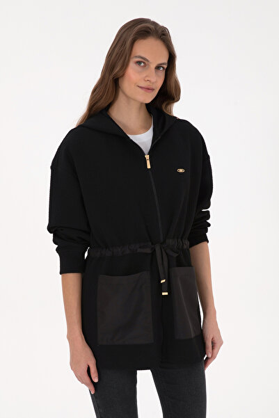 U.S. Polo Assn. Kadın Siyah Örme Hırka 50318098-VR046