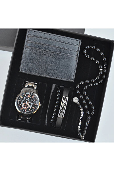Polo Cüzdanlı Tespihli Erkek Saat Seti 3702