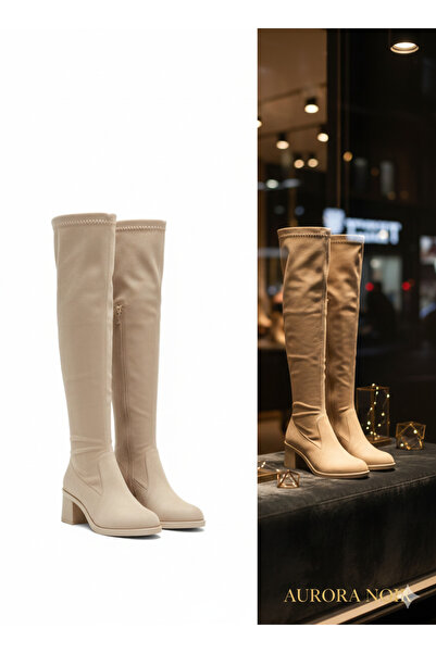 TARHAN Çorap çizme kadın diz üstü çizme