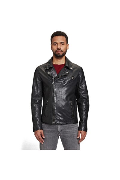 mauritius Geaca de Piele Barbati Gipsy Neagra GMThalas