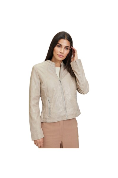 mauritius Geaca de Piele Dama Gipsy Bej Deschis Marlie