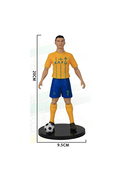Toybox مجسم كريستيانو رونالدو مع قاعدة، لعبة مجسم نجم كرة القدم رونالدو، تمثال كرة قدم