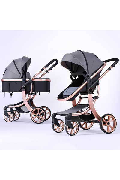 Hibobi Premium Store-Style High-View Reversible Aluminum Alloy Baby Stroller ...