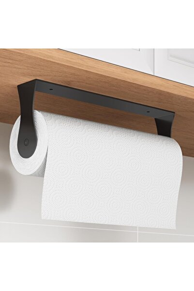 Arabest Under Cabinet Paper Towel Holder, Wall Mounted, Stainless Steel Paper Towel Holder(Black)