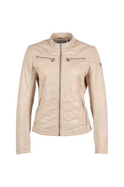 mauritius Geaca de Piele Dama Gipsy Bej Deschis Jantje