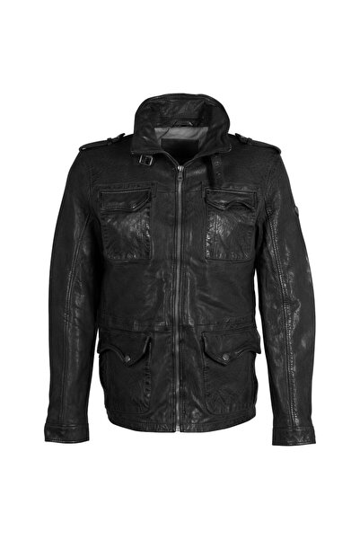 mauritius Geaca de Piele Barbati Neagra MMDaxter