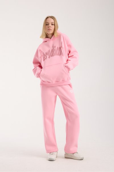 Fer Valiant Hanorac oversize cu glugă, unisex, cu imprimeu Star Stone