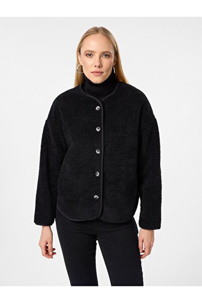 TIFFANY&TOMATO Polarlı Düğmeli Peluş Ceket