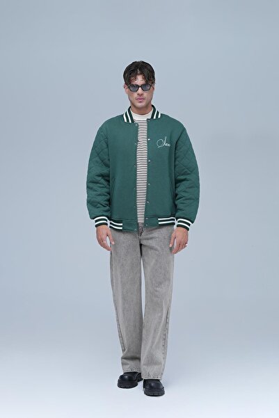 SAW Urbanity Equal Dislike Oversize Kolej Ceketi Erkek Yeşil