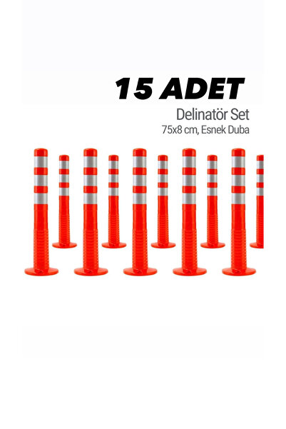 WDM 75 cm Delinatör – Trafik Ayırıcı & Otopark Bariyeri 15 ADET