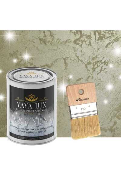 YaYa Color Argentina Luxury Decorative Paint, Greenish Grey, with 3D Starry E...