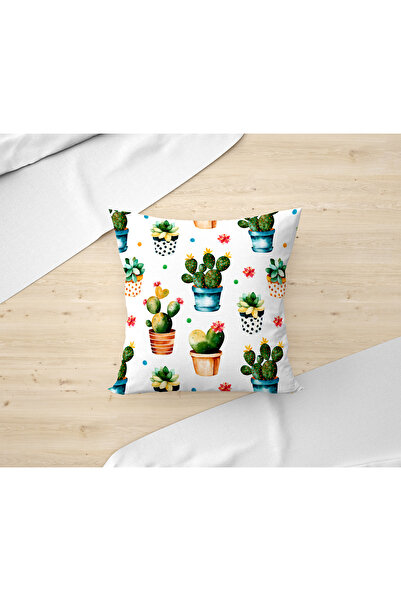 EVSEHOMES غطاء وسادة مطبوع رقميًا من أزرق بلون الكوبالت IDA CACTUS