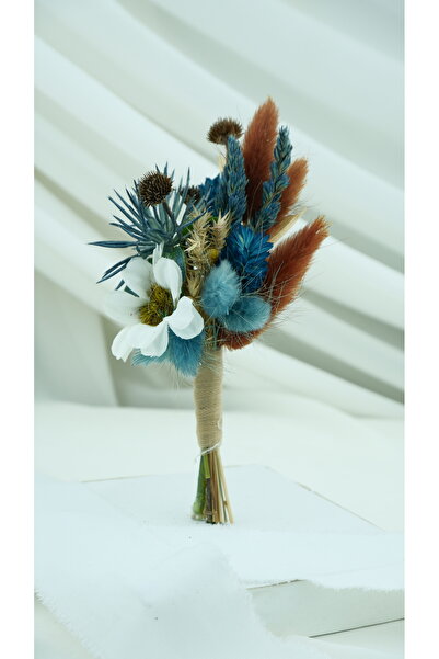 Buketlife Brown Mint Green Groom Boutonniere