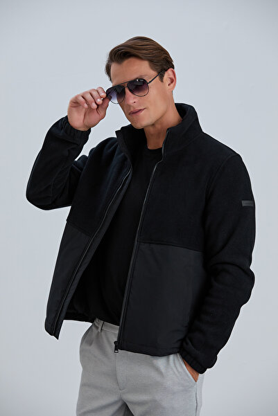 PIQUE معطف رجالي من الصوف المبطن بالقماش