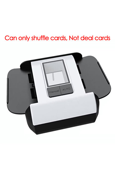Choice كما هو موضح، أبيض وأسود، جهاز خلط أوراق اللعب الأوتوماتيكي القابل لإعادة الشحن بسعة 2000 مللي أمبير، خلاط أوراق البوكر الكهربائي