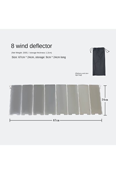 Choice 8 wind deflectors Tall Stove Windscreen-Gas Burner Windshield- Aluminu...