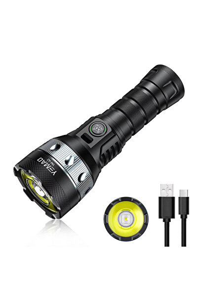 Choice مصباح يدوي محمول قابل لإعادة الشحن YEMAO A2C 6160LM، مزود ببطارية ليثيوم 21700