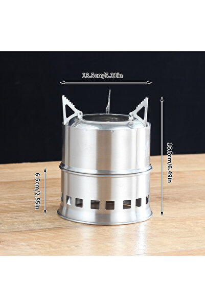 Choice silver Hot selling Outdoor Camping Mini Firewood Stove Folding Small S...