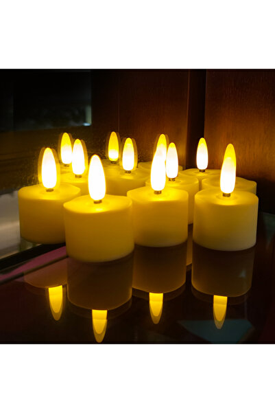 Choice 12 شمعة LED قابلة للشحن عبر منفذ USB، متوفرة بأحجام 6/12/18/24 شمعة، ش...