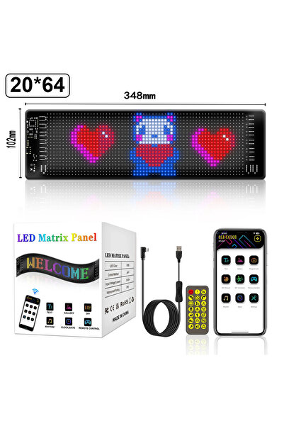 Choice 20x64Leds 16x96Plus Programmable LED Scrolling Sign Full Color Display...
