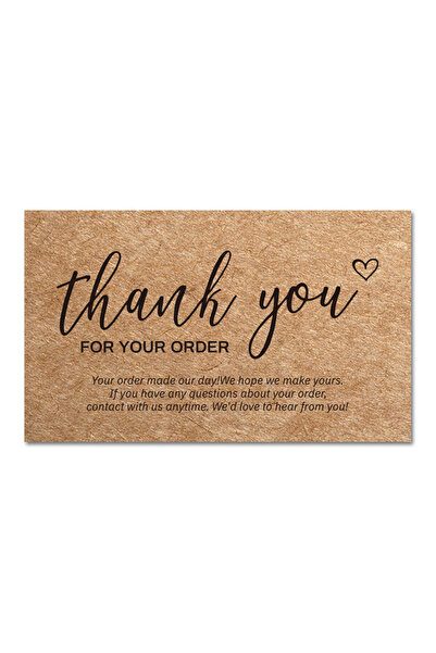 Choice L-03 30pcs Natural Kraft Paper Thank You Card Enterprise Store Busines...