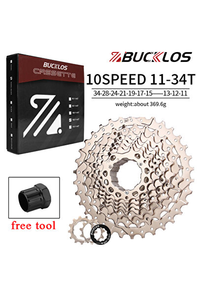 BUCKLOS كاسيت دراجة هوائية 10 سرعات 34T، كاسيت دراجة جبلية 10 سرعات K7، عجلة ...