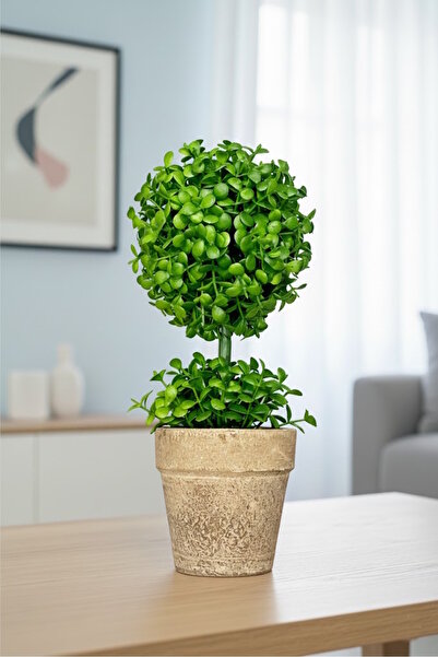 FB Cup شجرة بلوط صناعية ذات مظهر طبيعي للزينة - ديكور مكتبي ومنزلي - أزرق بلو...