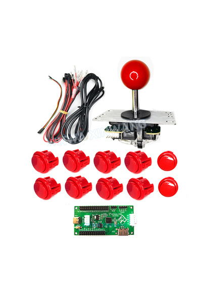 Choice Red Zero Delay USB Board Arcade Joystick Diy Kit PC Android PS3 PS4 Controller Rp2040 Raspberry Pi P