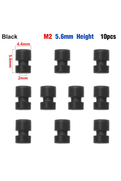 Choice7 10PCS M2Black H5.6mm 10pcs M2/M3 RC Shk Absorber Balls for F3 F4 F7 F...