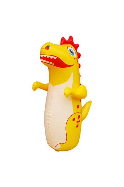 Choice Yellow Inflatable Dinosaur Leakproof Tumbler Punching Bag Free Standing Boxing Bag Bounce-Back Punc