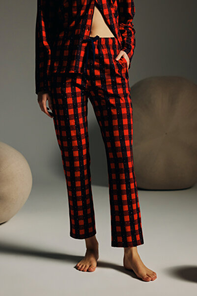 Hays Kadın Pamuklu Cepli Uzun Pijama Altı