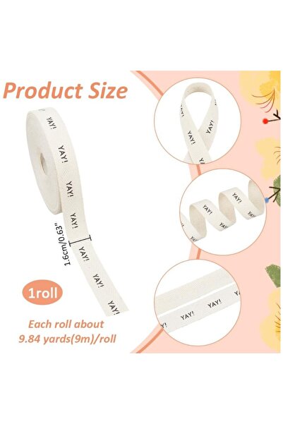 Choice شريط قطني متعرج M AECH06-08189، لفة واحدة، 5/8 بوصة × 9.84 ياردة، شريط...